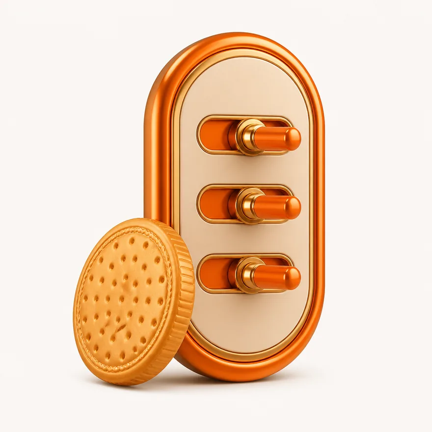 Biscuit with toggle panel — Lucky Barry