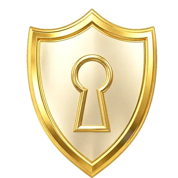 Shield with keyhole — Lucky Barry