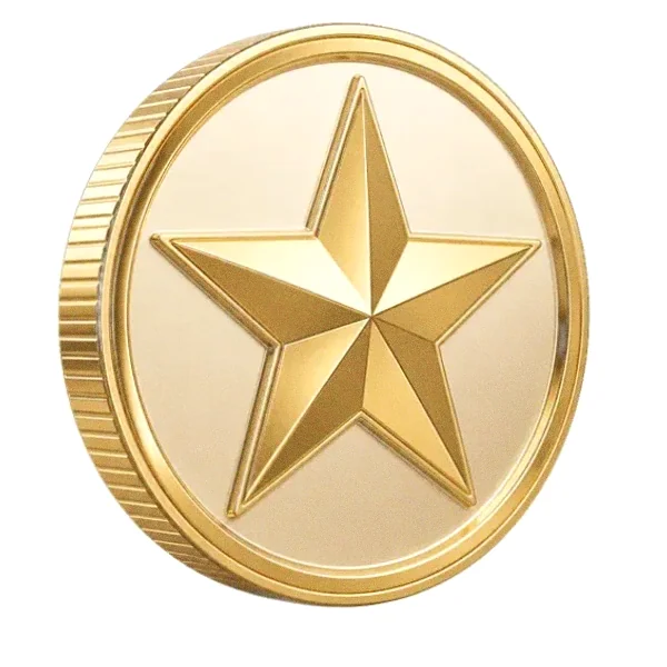 Star-emblem coin — Lucky Barry