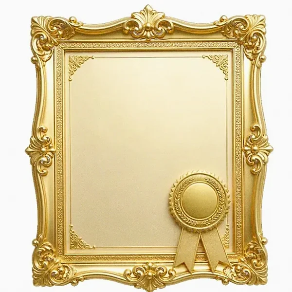 Framed certificate — Lucky Barry