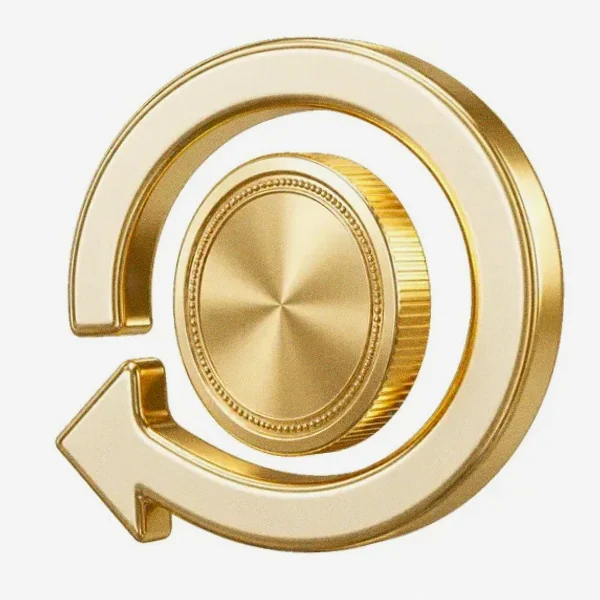 Coin with circular arrow — Lucky Barry