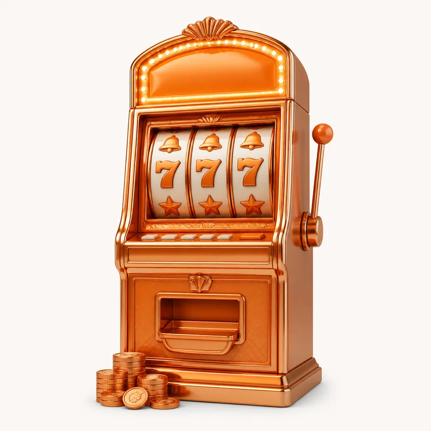 Slot cabinet with marquee — Lucky Barry