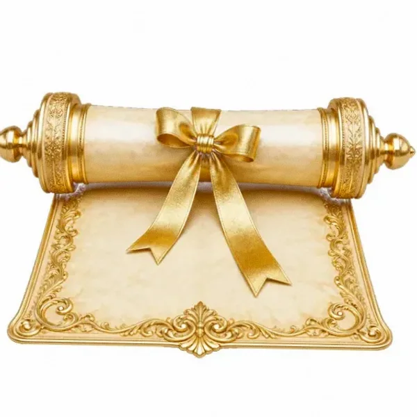 Decorated parchment scroll — Lucky Barry