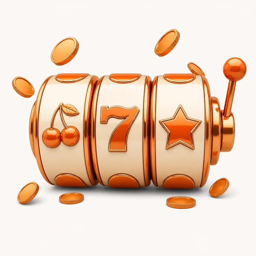 Three slot reels — Lucky Barry