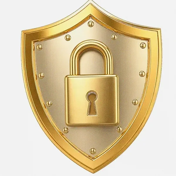 Shield with padlock — Lucky Barry