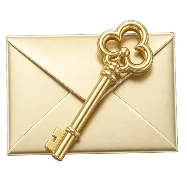 Key on envelope — Lucky Barry