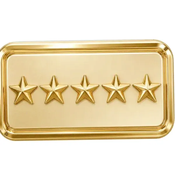 Five-star rating plaque — Lucky Barry