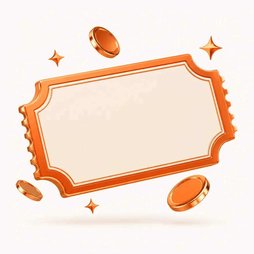 Blank coupon ticket — Lucky Barry