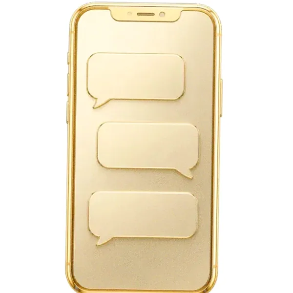 Smartphone with chat bubbles — Lucky Barry