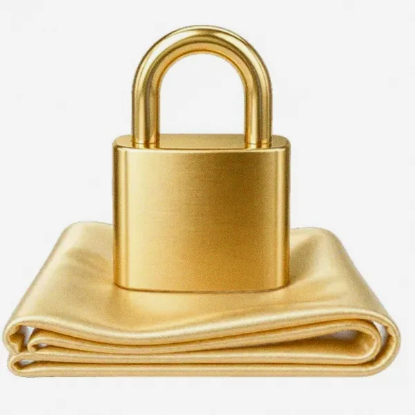Padlock on folded cloth — Lucky Barry